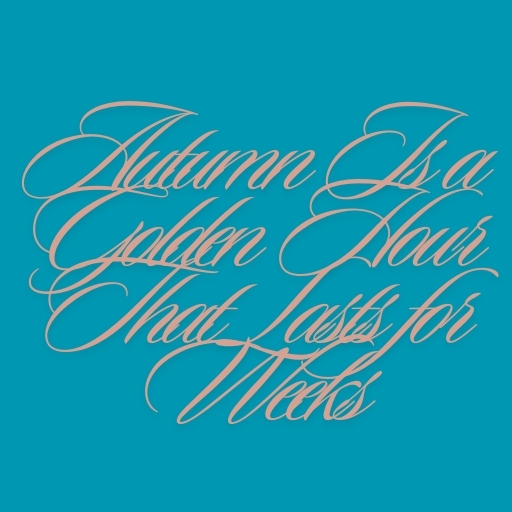 Autumn Is a Golden Hour That Lasts for Weeks