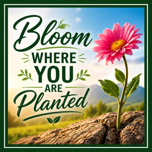 Bloom Where You Are Planted