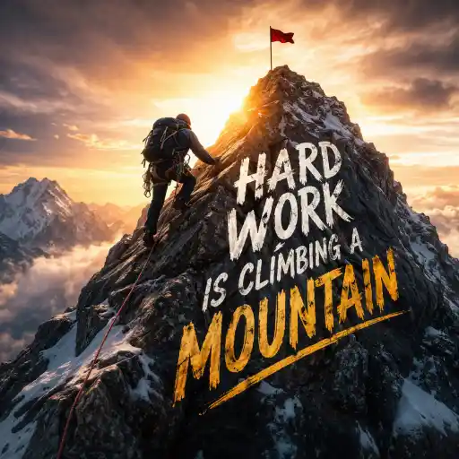 Hard Work Is Climbing a Mountain