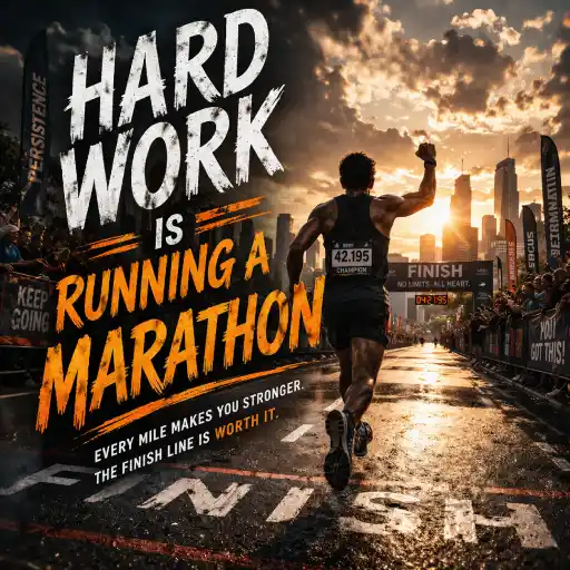 Hard Work Is Running a Marathon