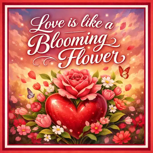 Love is like a blooming flower