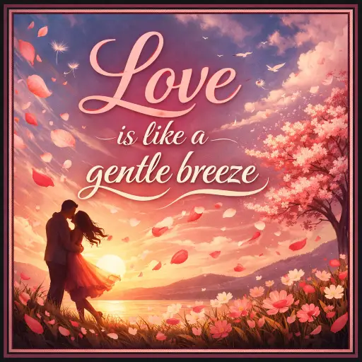 Love is like a gentle breeze