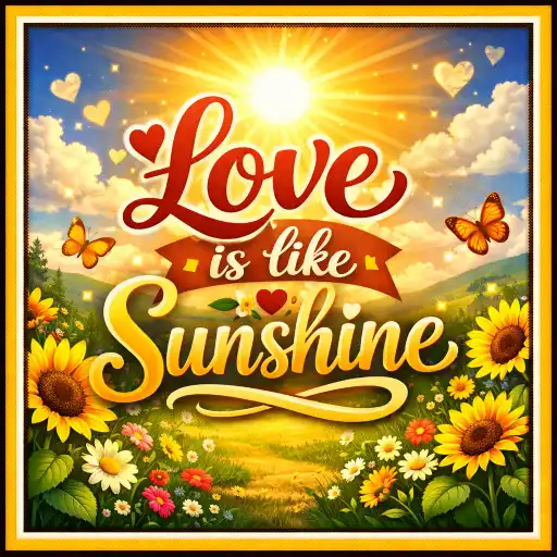 Love is like sunshine