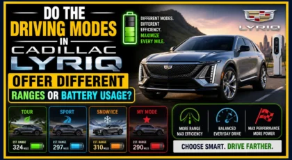 Do the Driving Modes in Cadillac Lyriq Offer Different Ranges or Battery Usage?